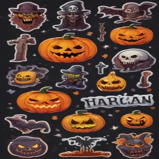 halloween stickers png
