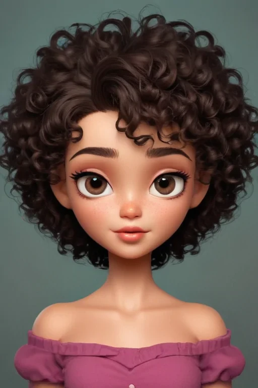 cartoon characters with curly hair