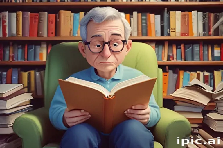 cartoon of reading