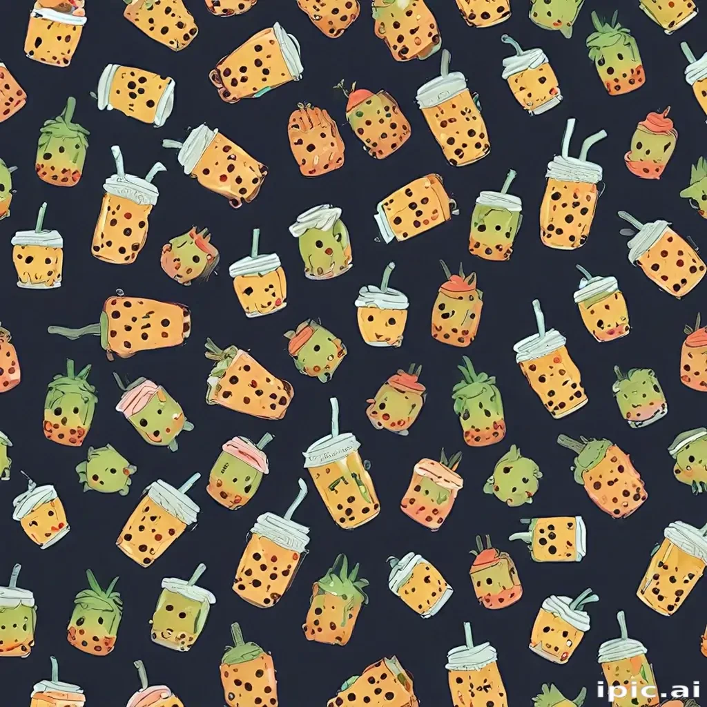 cute boba backgrounds