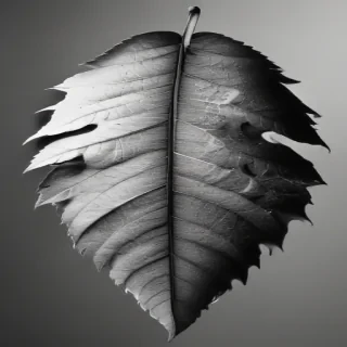 black and white clipart leaf