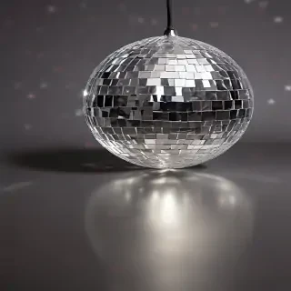transparent disco ball