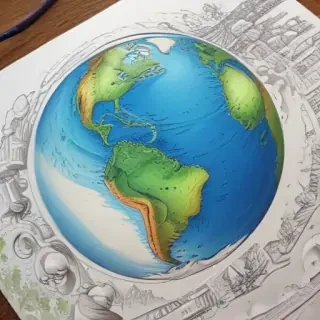 earth cartoon drawing