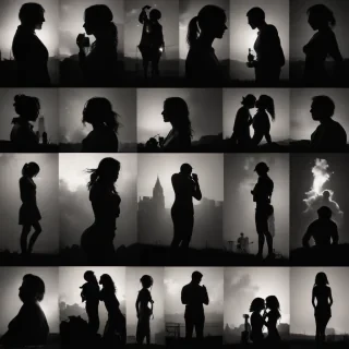 people silhouettes