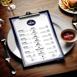 restaurant menu mockup