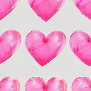 transparent pink heart
