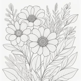 aesthetic flower line art