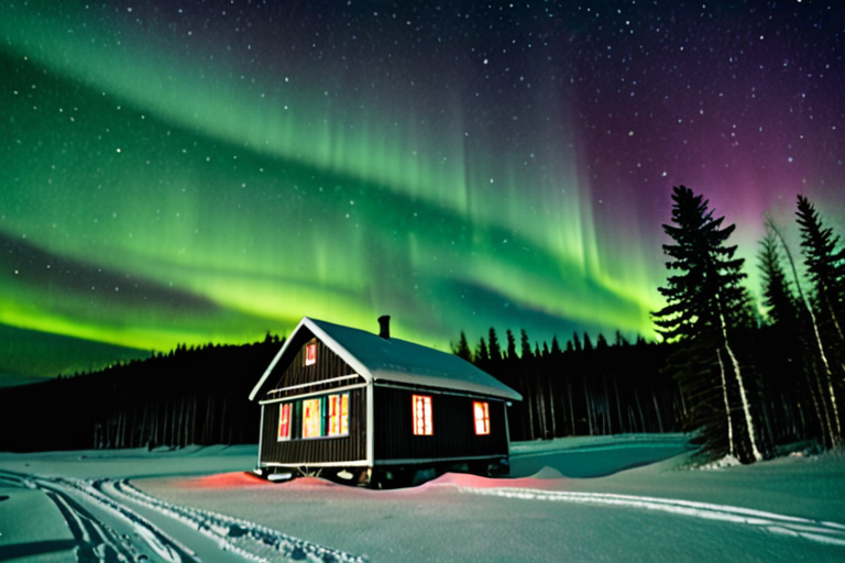 a battered but nostalgic winter cabin in some very scary dark haunted ...