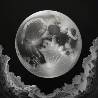 drawing of the moon