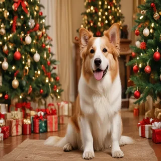 christmas dog background