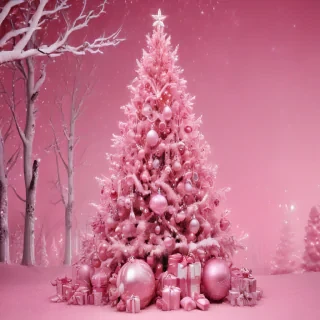 pink christmas desktop wallpaper