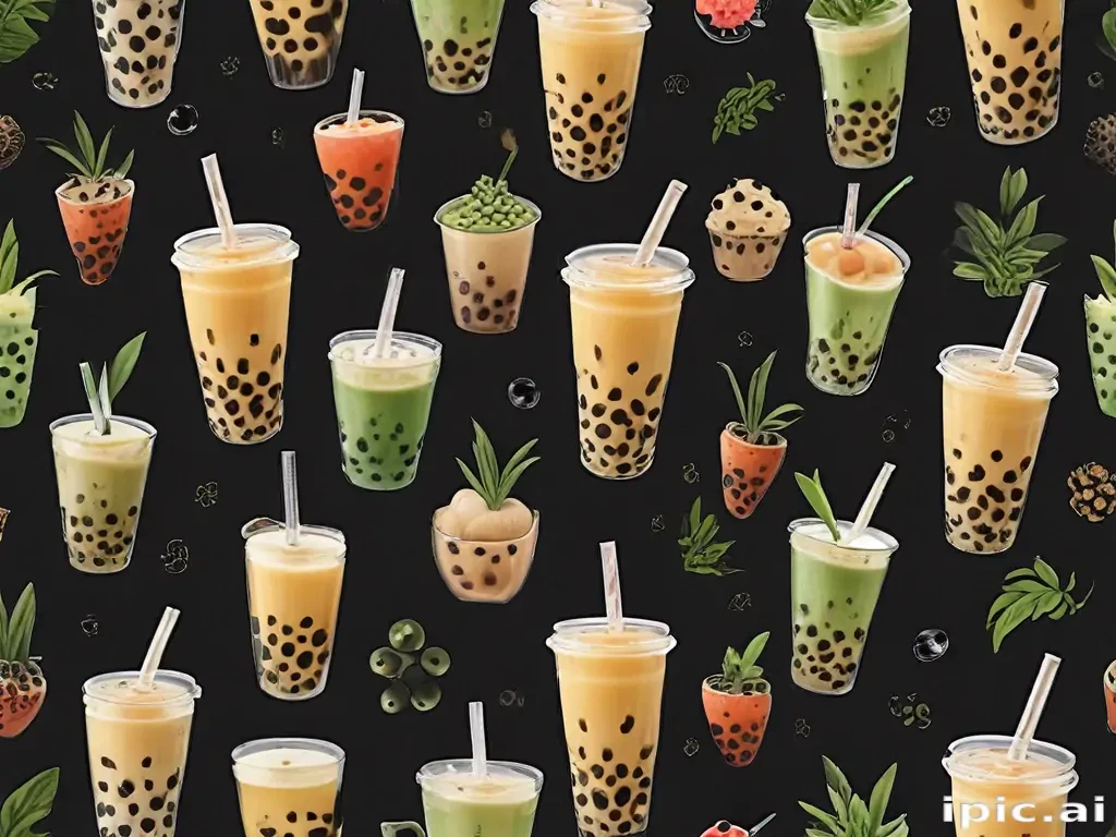 boba tea background