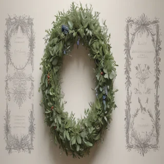wreath drawing