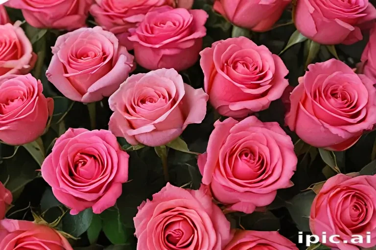 roses in background