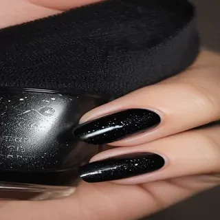 black with glitter