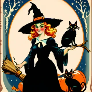 vintage witch images