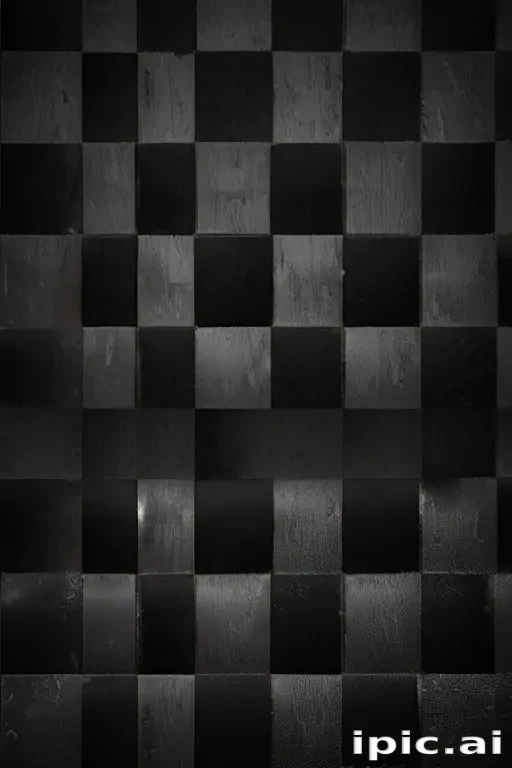 black checkered background