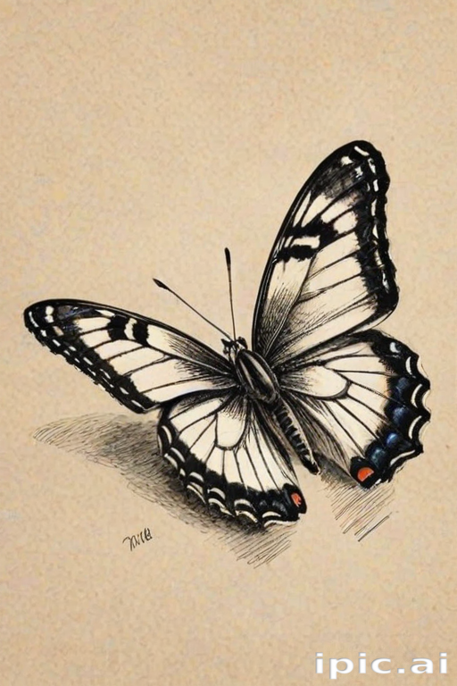 butterfly drawing picture