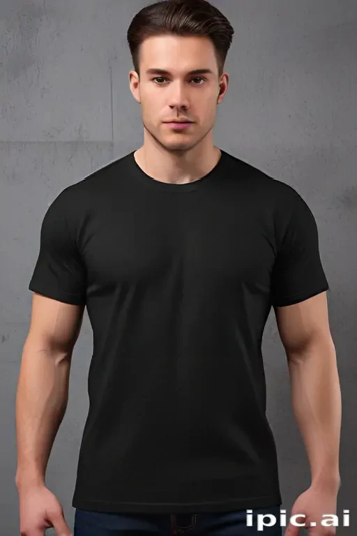 black tee mockup