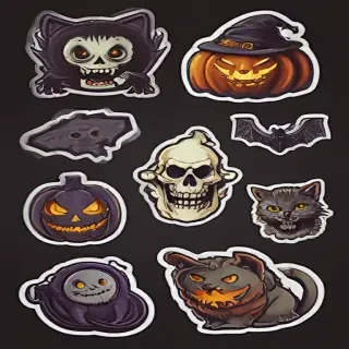 halloween stickers png