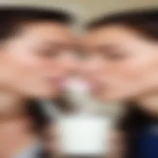 lesbians drinking milk
