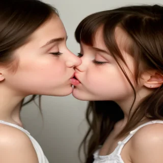 2 girls kissing