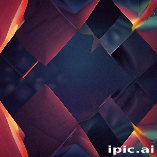 Abstract Composition of Vibrant Colors and Geometric Shapes in Motion