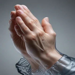 praying hands transparent