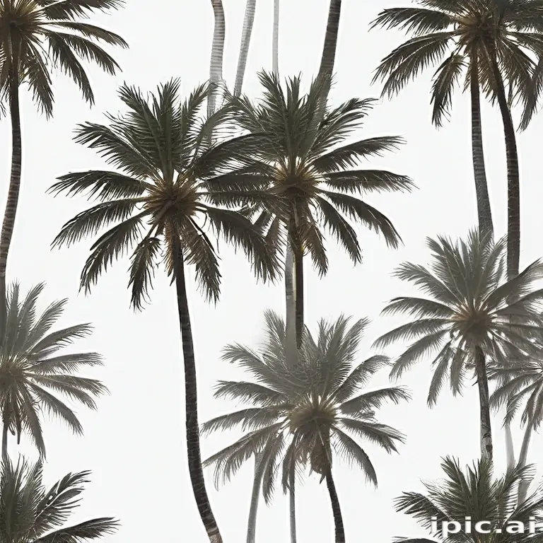 palm trees transparent
