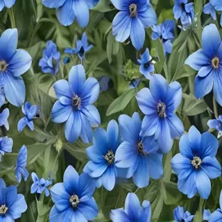 blue flowers transparent background