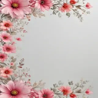 transparent floral border