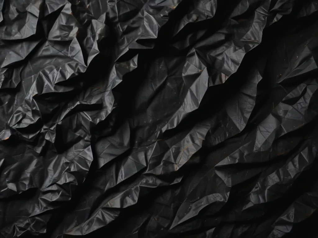 crumpled black paper