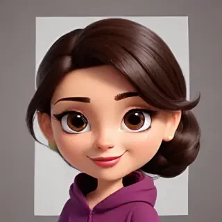 brunette cartoon character