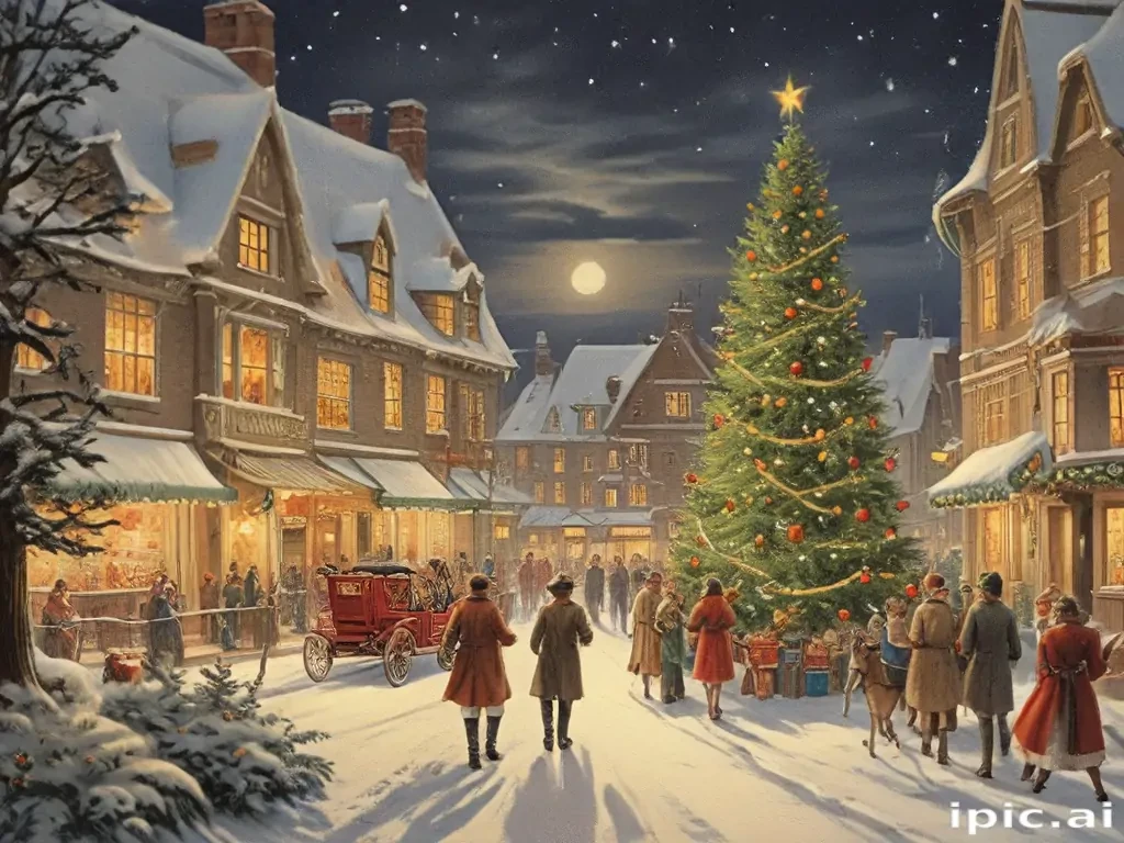 vintage christmas illustration