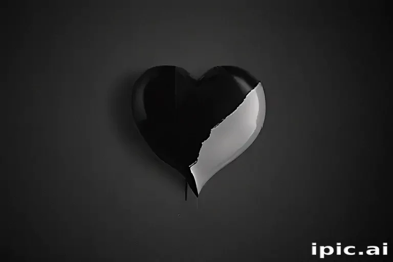 black broken heart