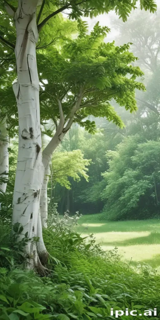 white and greenery background