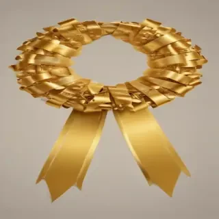 gold ribbon clipart