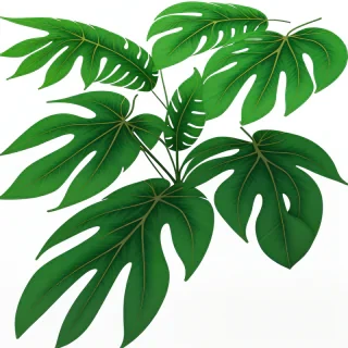 transparent tropical leaves png