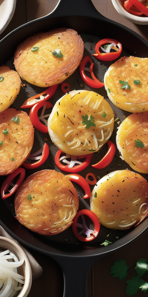 hash browns with peppers and onions