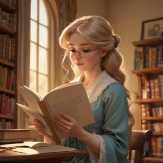 cartoon of reading