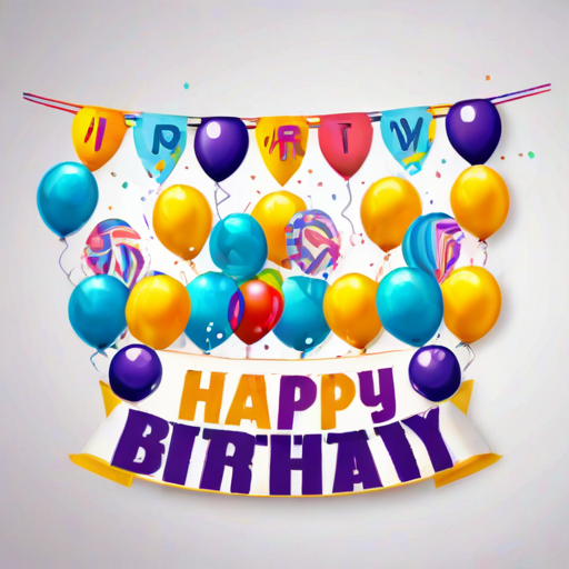 happy birthday banner png