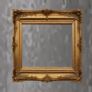 rectangle gold frame png