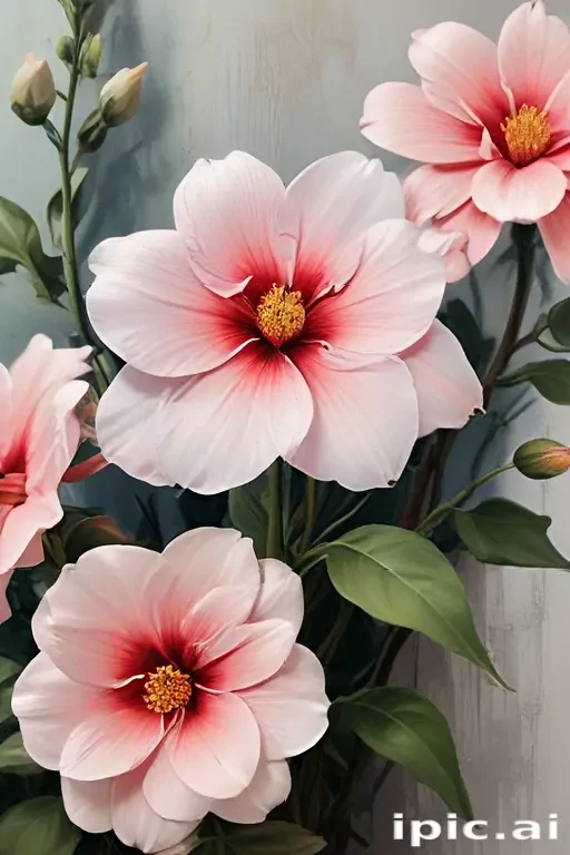 aesthetic flower painting