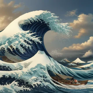 the great wave wallpaper