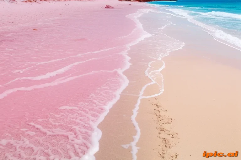 pink beach aesthetic