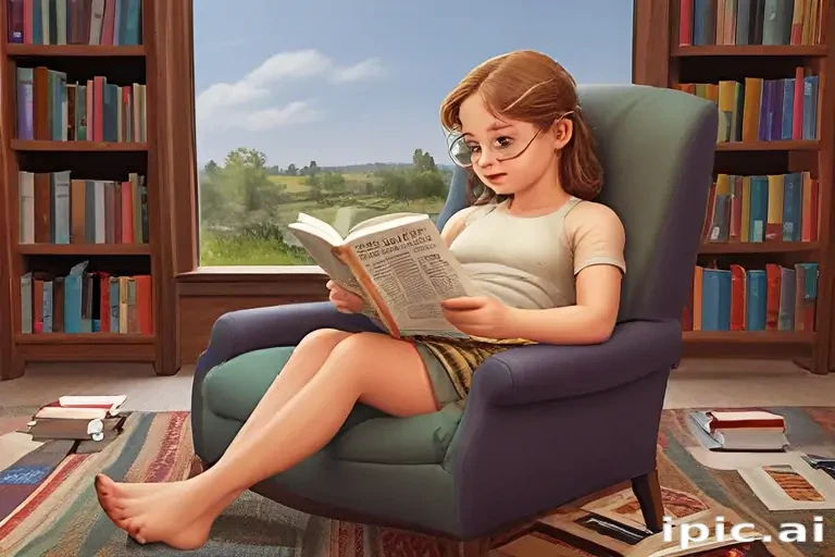 cartoon of reading