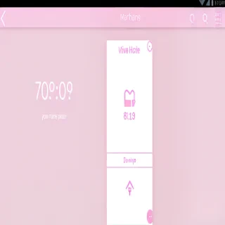 pink home screen