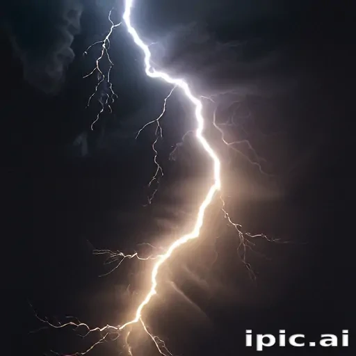 Striking Lightning Illuminates the Dark Sky in a Dramatic Display