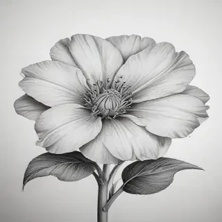 pencil drawings of flowers