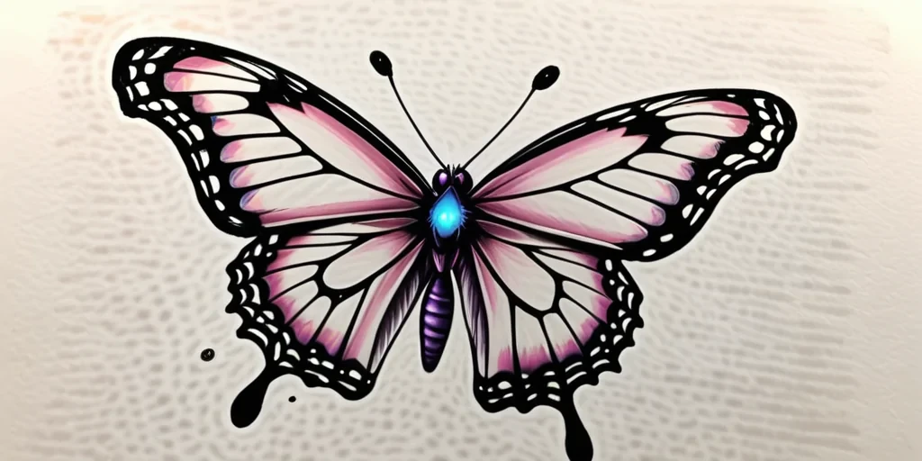 aesthetic butterfly drawing